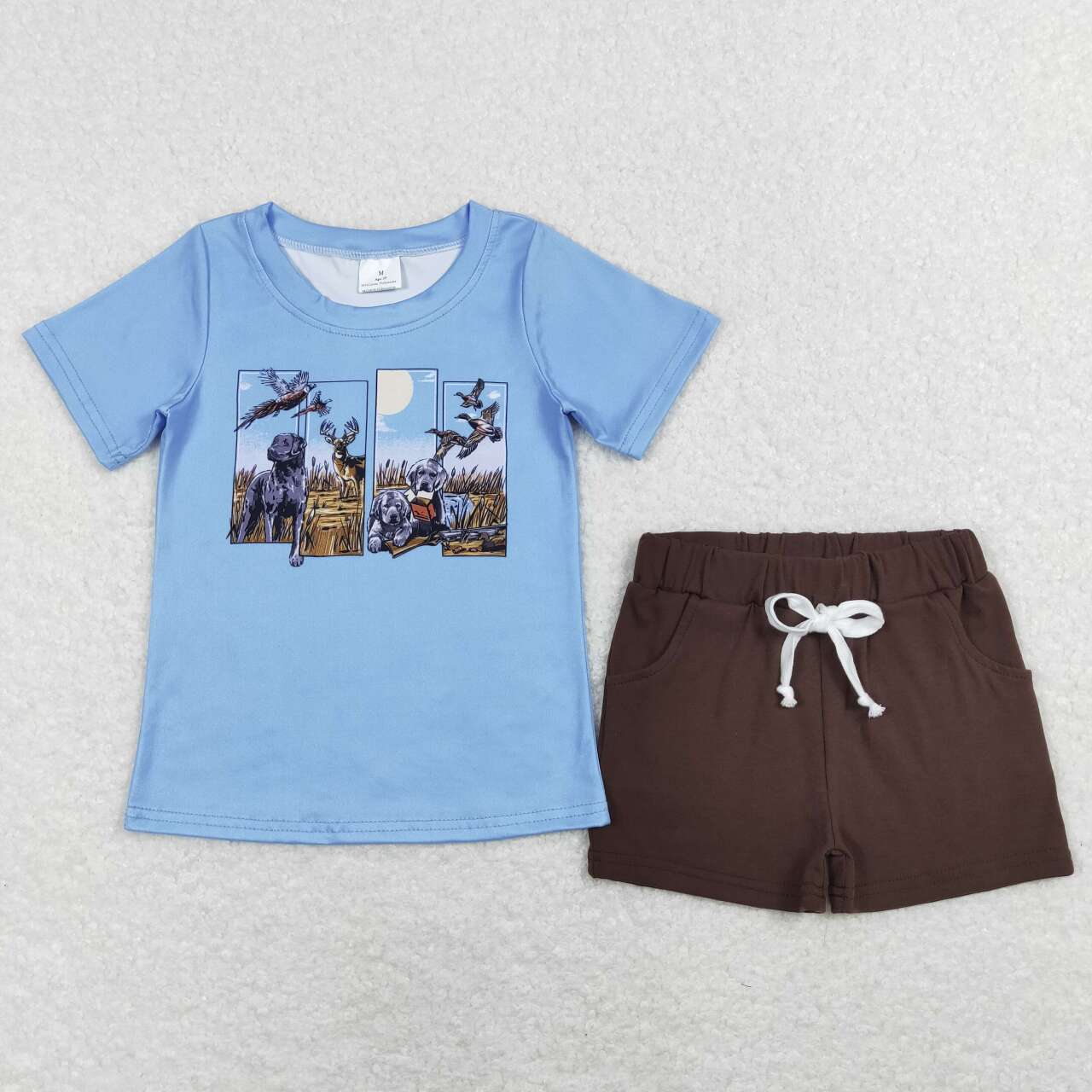 Blue Dog Short Boy Summer Set
