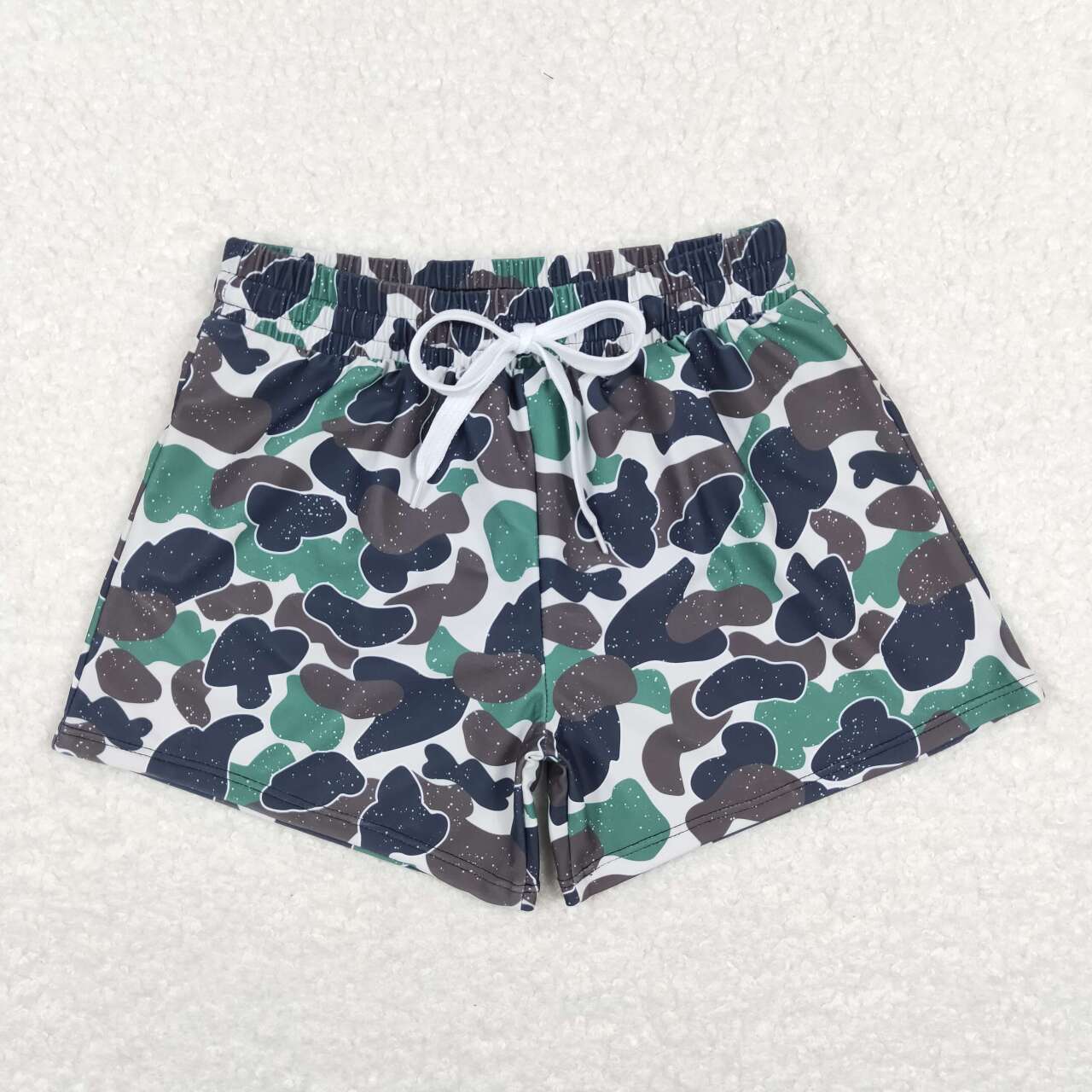 Green Camo printing short swim