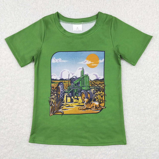 Western Green Cowboy Short Shirt