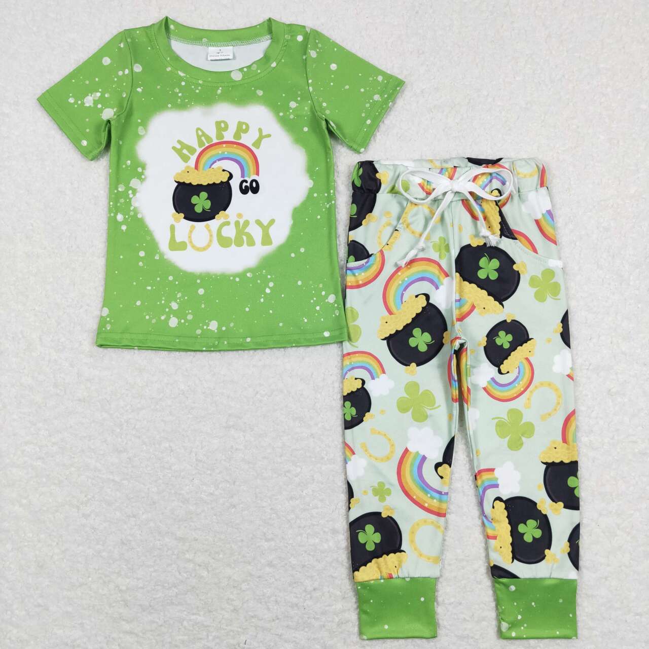 st patrick day Rainbow Boy Set