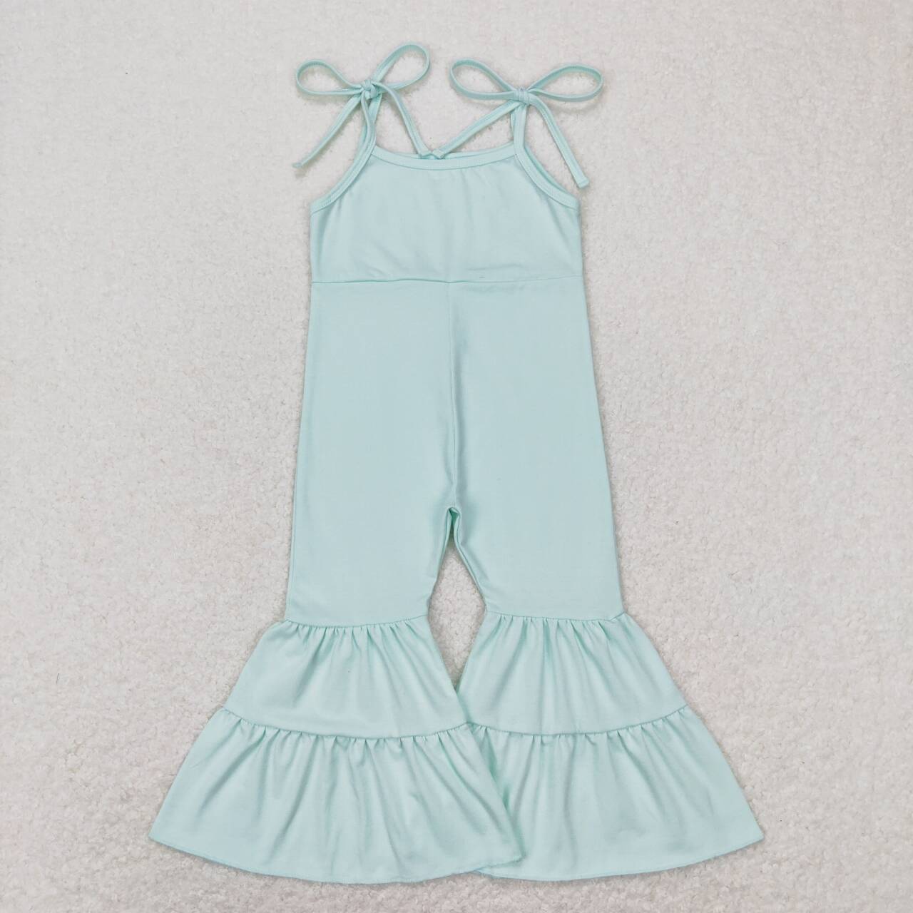 Green tier Bell Pants Jumpsuit
