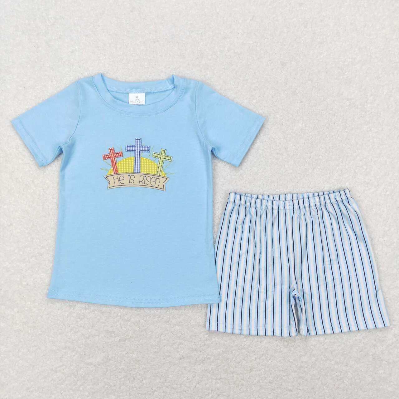 Easter cross embroidery Boy Set