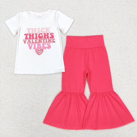 thing valentine Vibes Pink Girls Set