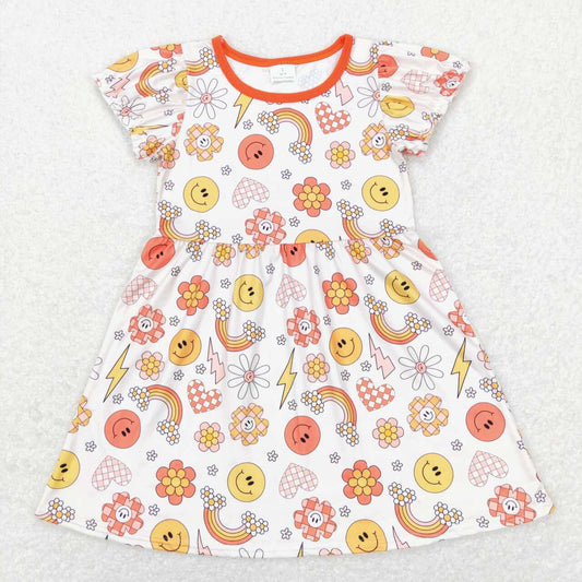 Smiley flower Short sleeve Dress