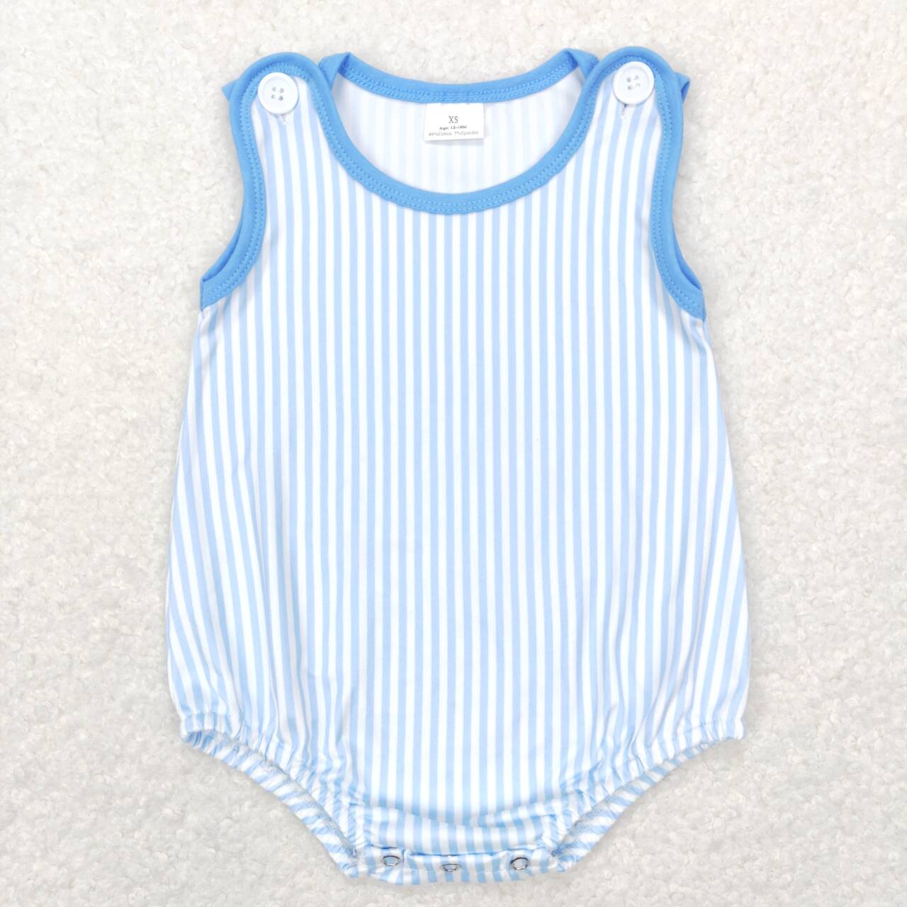 Blue Stripe Baby Romper