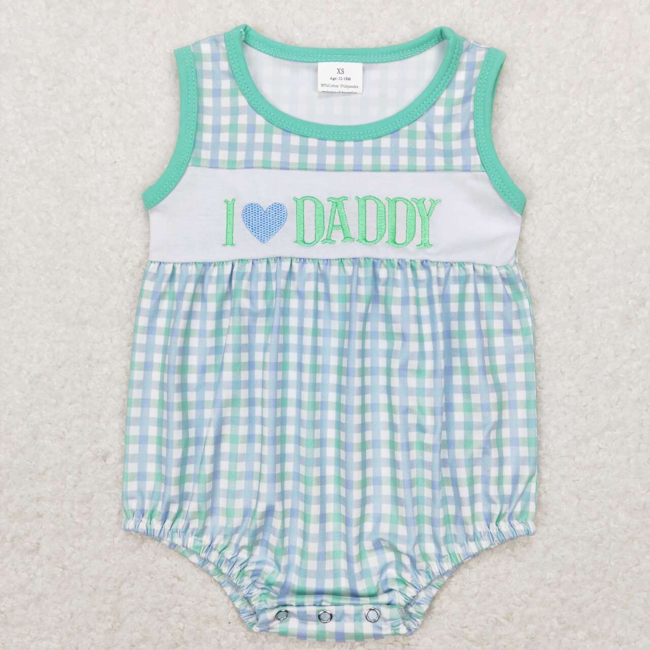 Embroidery I LOVE Daddy Baby Romper