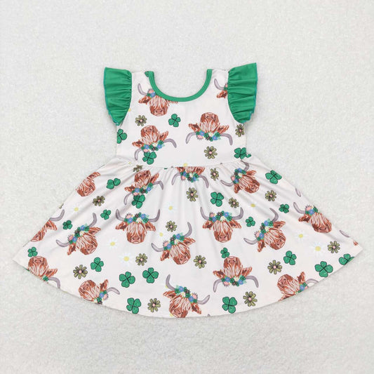 st patrick Day Cow short Sleeve Dress