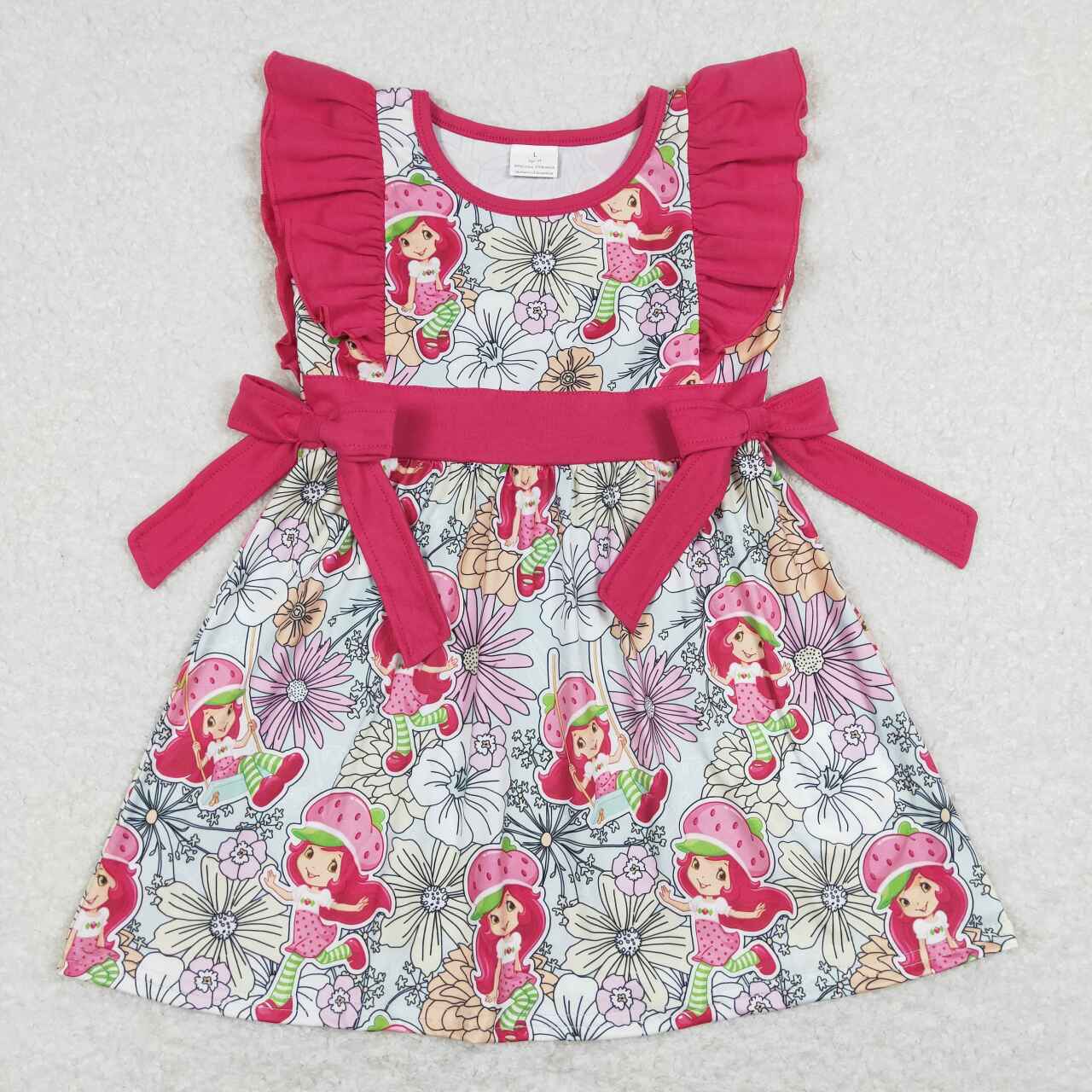 Red floral Print Short sleeve Dress