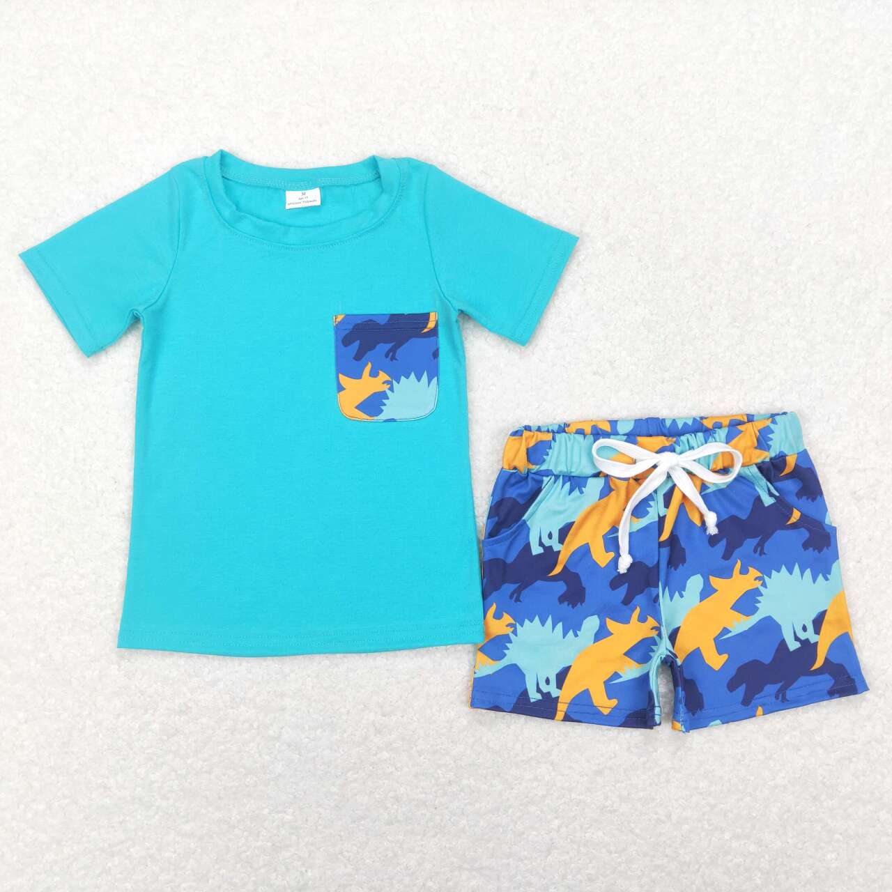 Blue floral Boy Summer Set