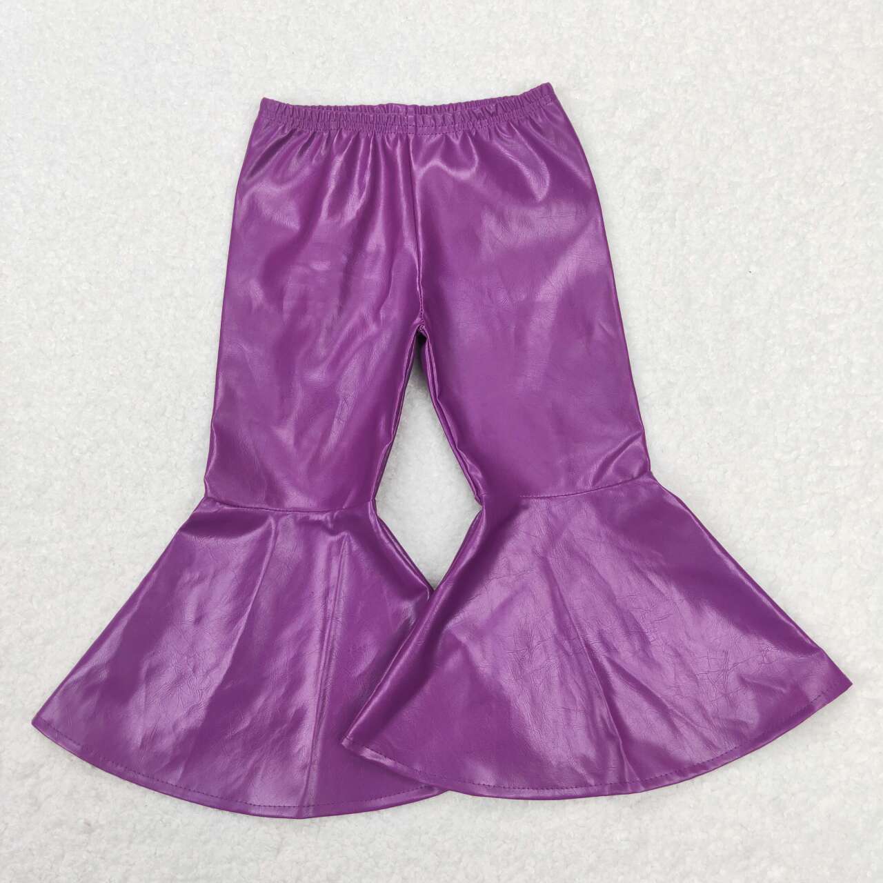 Purple leather Girls Bell Bottom