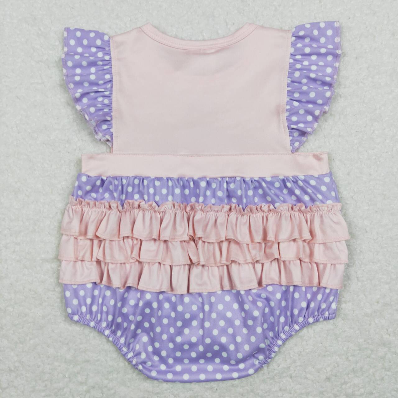 ice cream Purple Dots Print Baby Romper