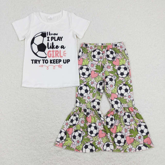 football i like a Girls Bell Pants Girls Set