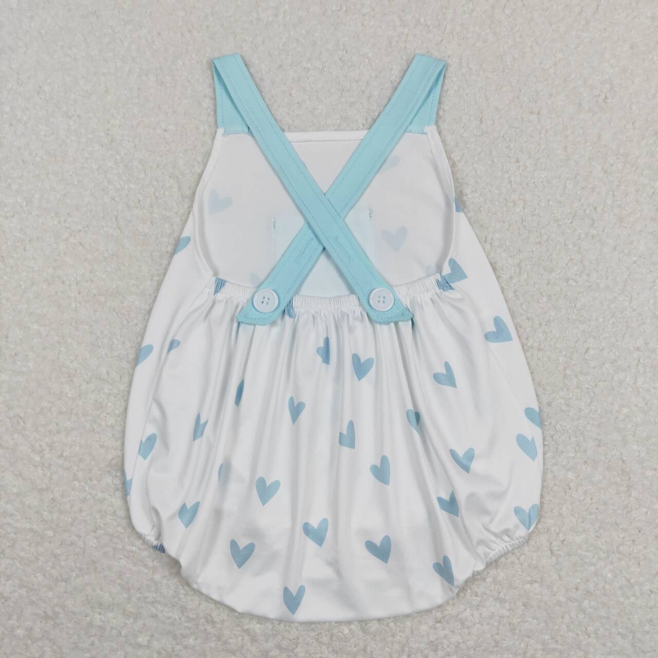 Blue Heart Baby Romper