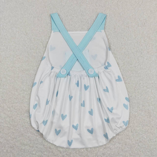 Blue Heart Baby Romper