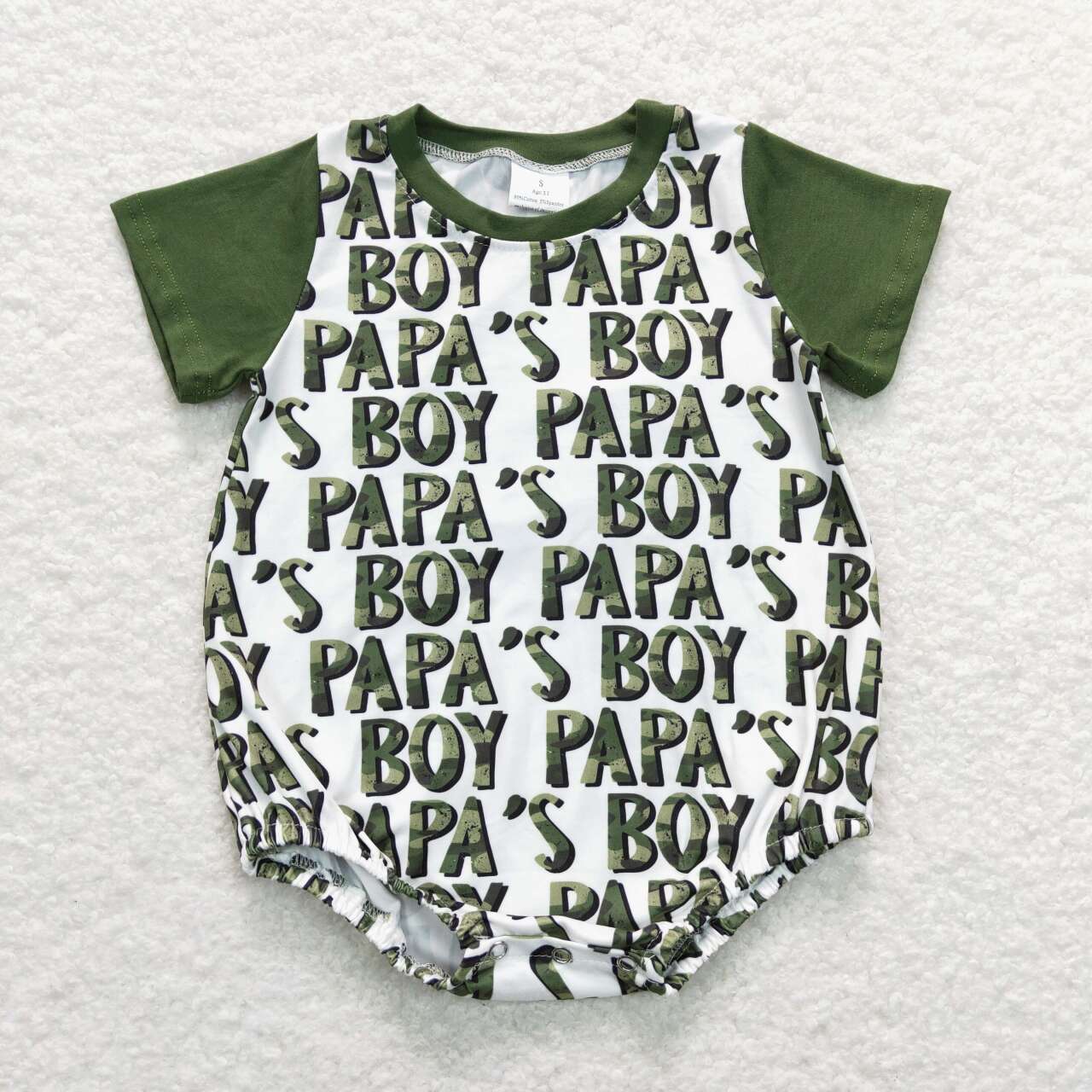 Papa's Boy Short Sleeve Baby Romper