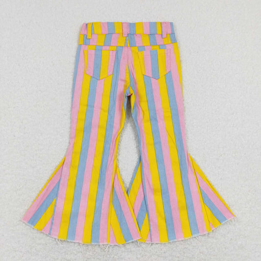 Orange Pink Stripe Bell Jeans