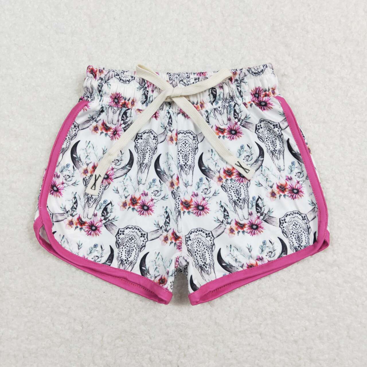Pink Hot cow floral Short