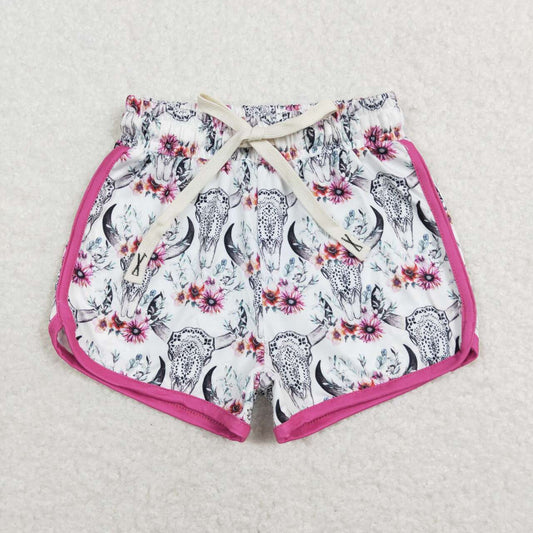 Pink Hot cow floral Short