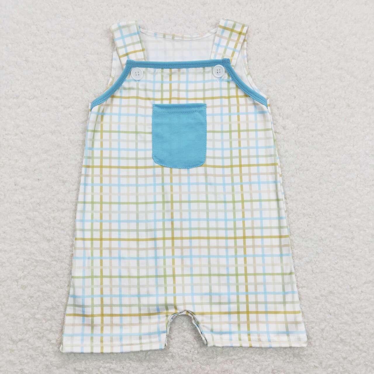 Plaid Baby Romper