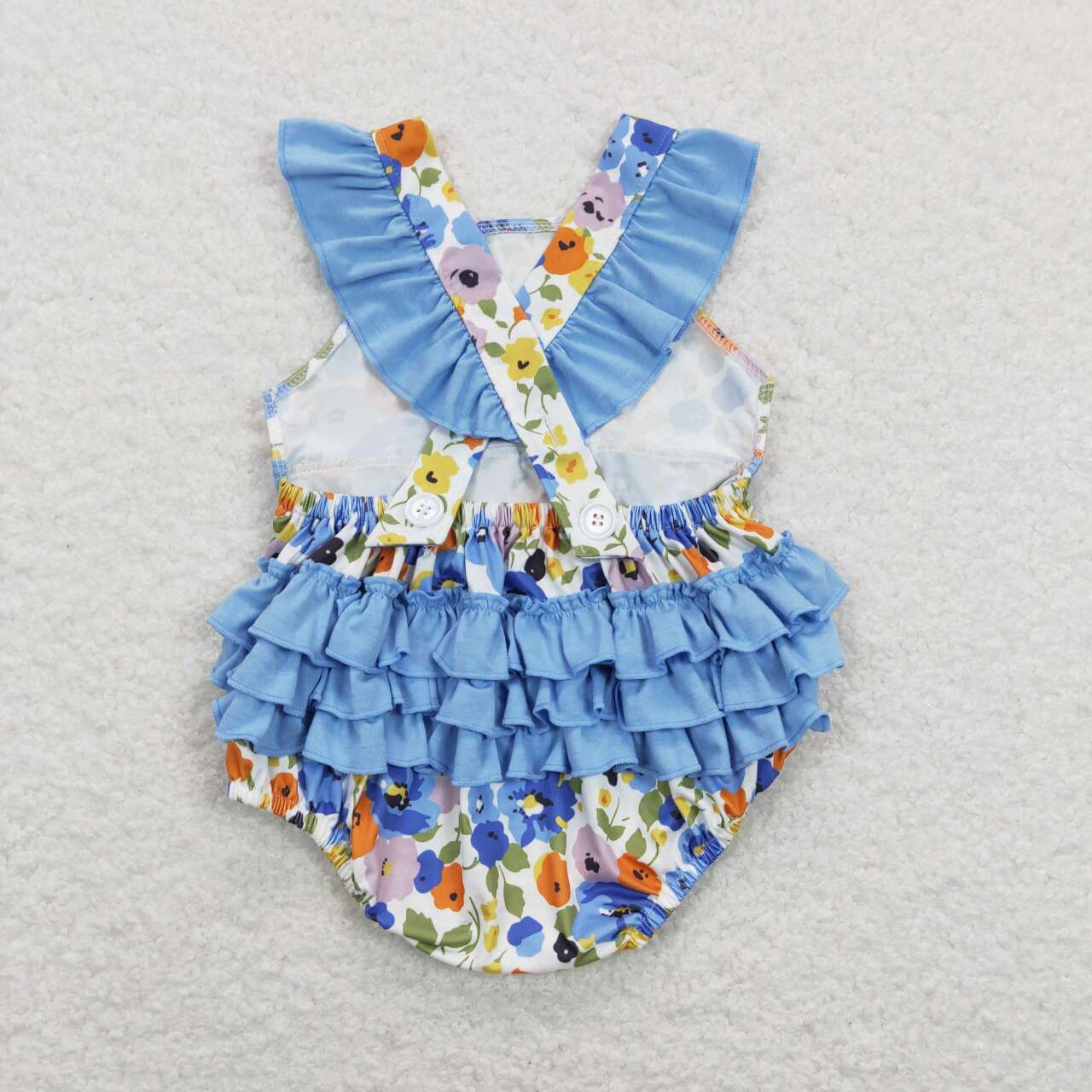 Blue floral Baby Romper