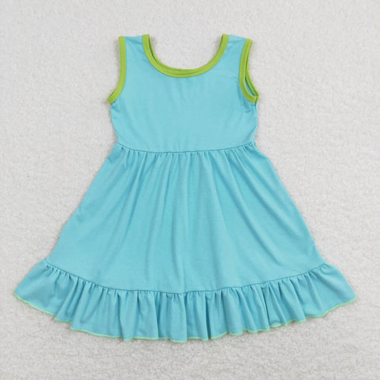 Blue sleeveless Girls Dress