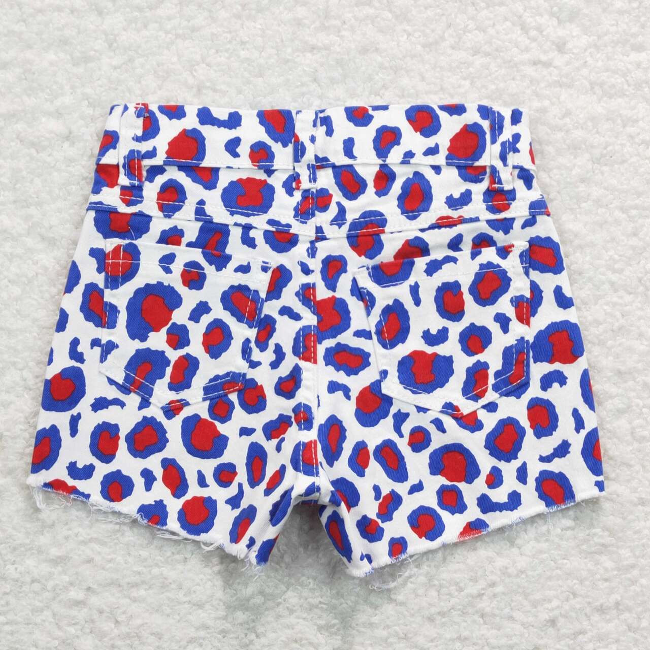 Blue Leopard short jeans