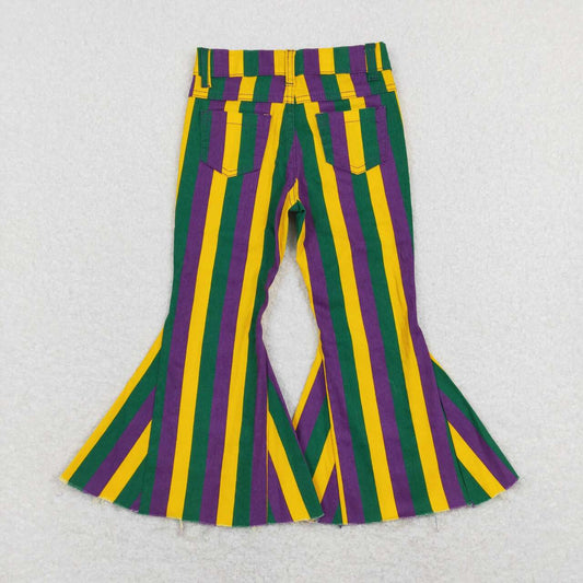 Green Yellow Purple Bell Jeans