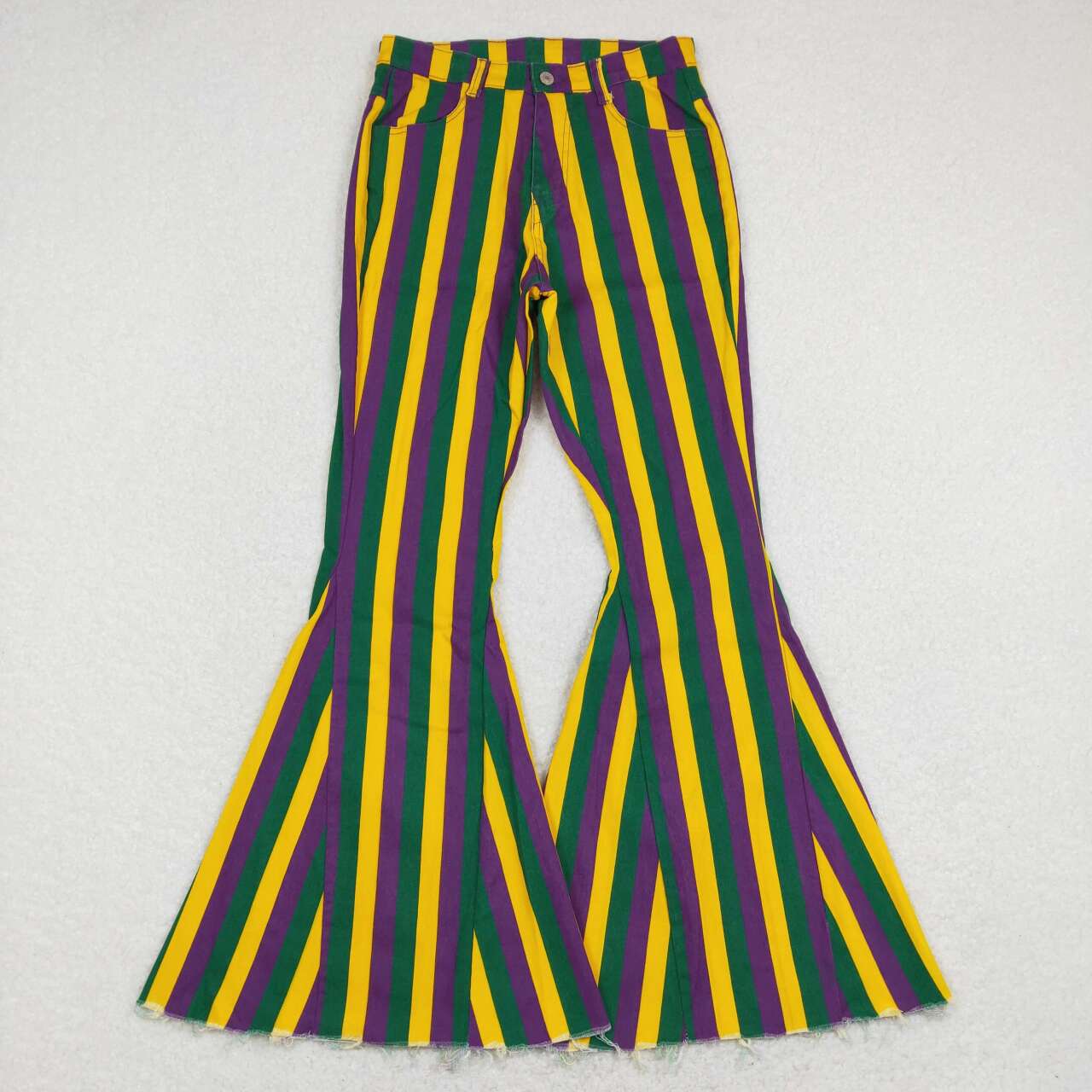 Adult Green Yellow Purple Bell jeans