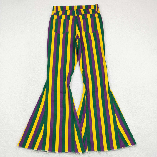 Adult Green Yellow Purple Bell jeans