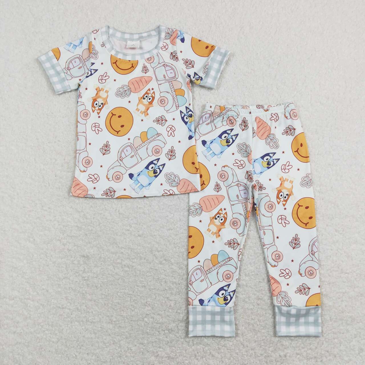Easter Cartoon Dog Short sleeve pajamas