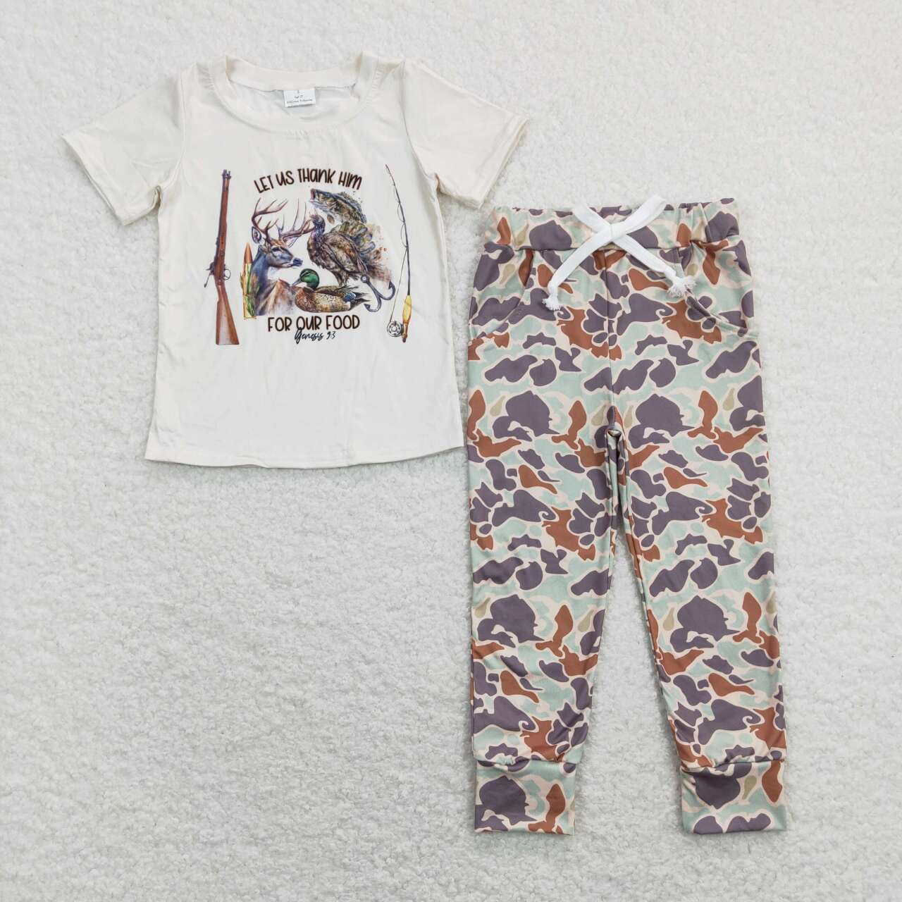 Dog Fish Camo Print Boy Set