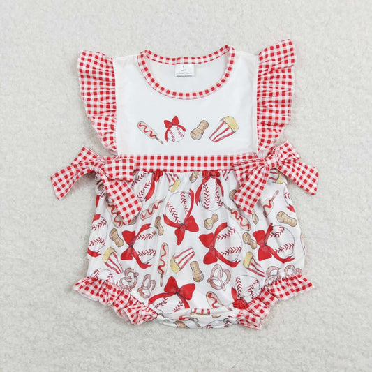 Red Dots lobster Print Baby Romper