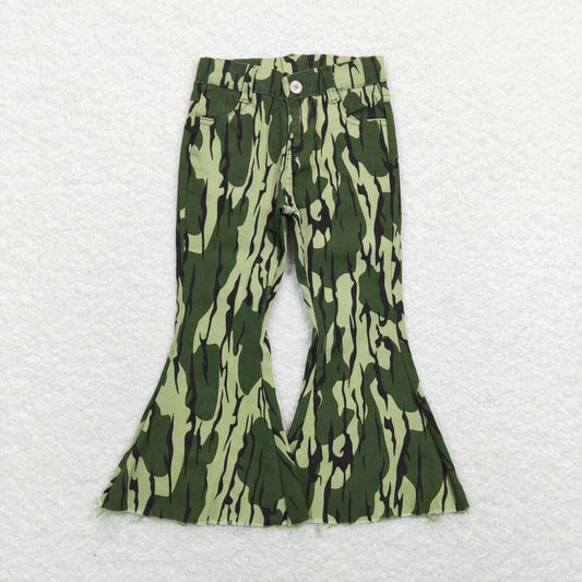 Green Camo jeans Flare Pants