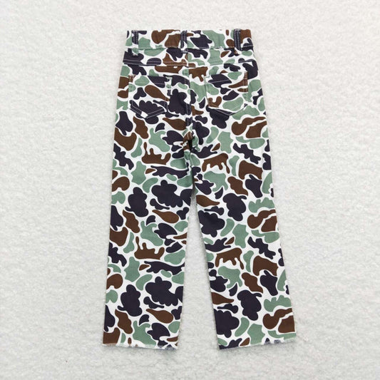 Green Camo hole Pants