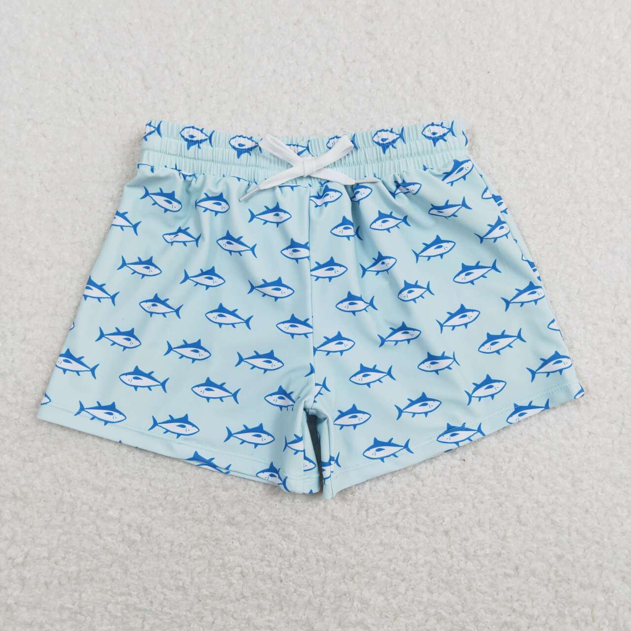 Blue whale printing short swim