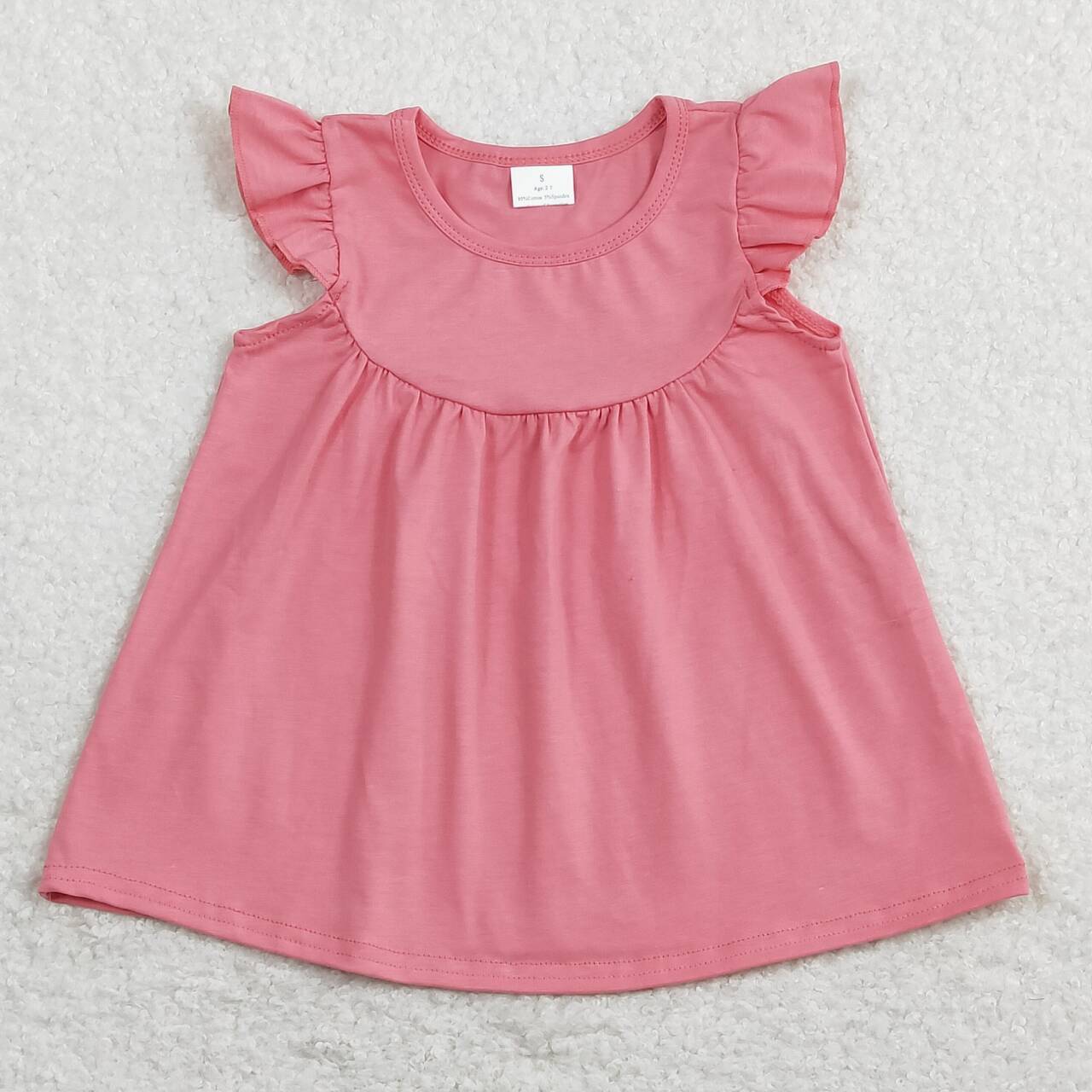 Pink Short Flutter Shirt