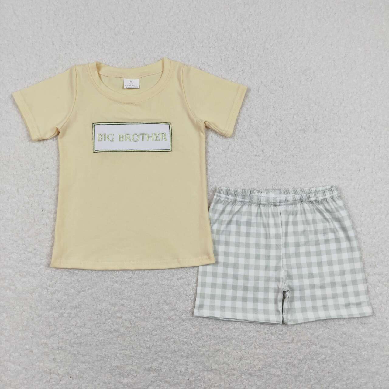 embroidery Big Brother Short Sleeve Boy Set