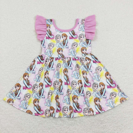 Cartoon Blue Ruffles dress