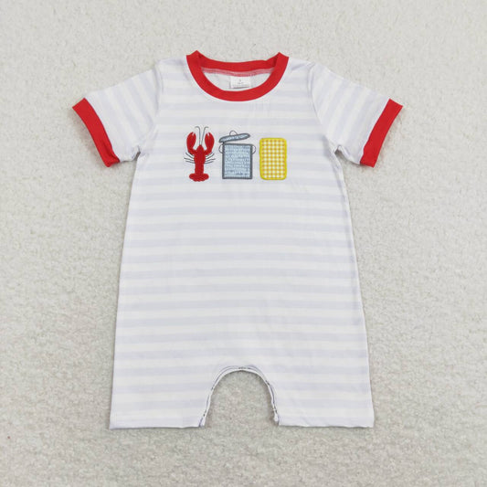 lobster Embroidery Baby Romper
