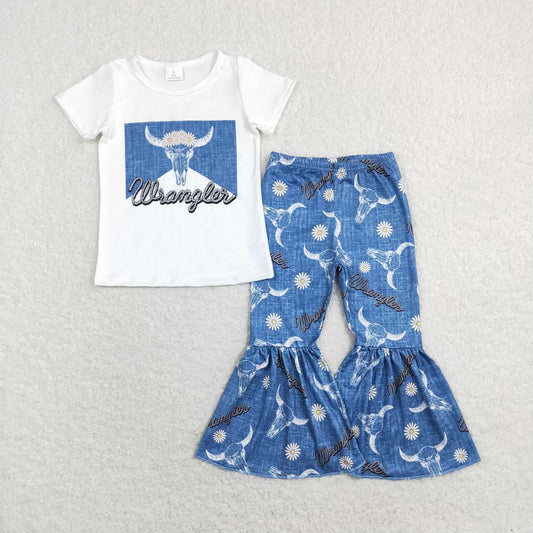 western Cowboy Bell Pants Girls Set
