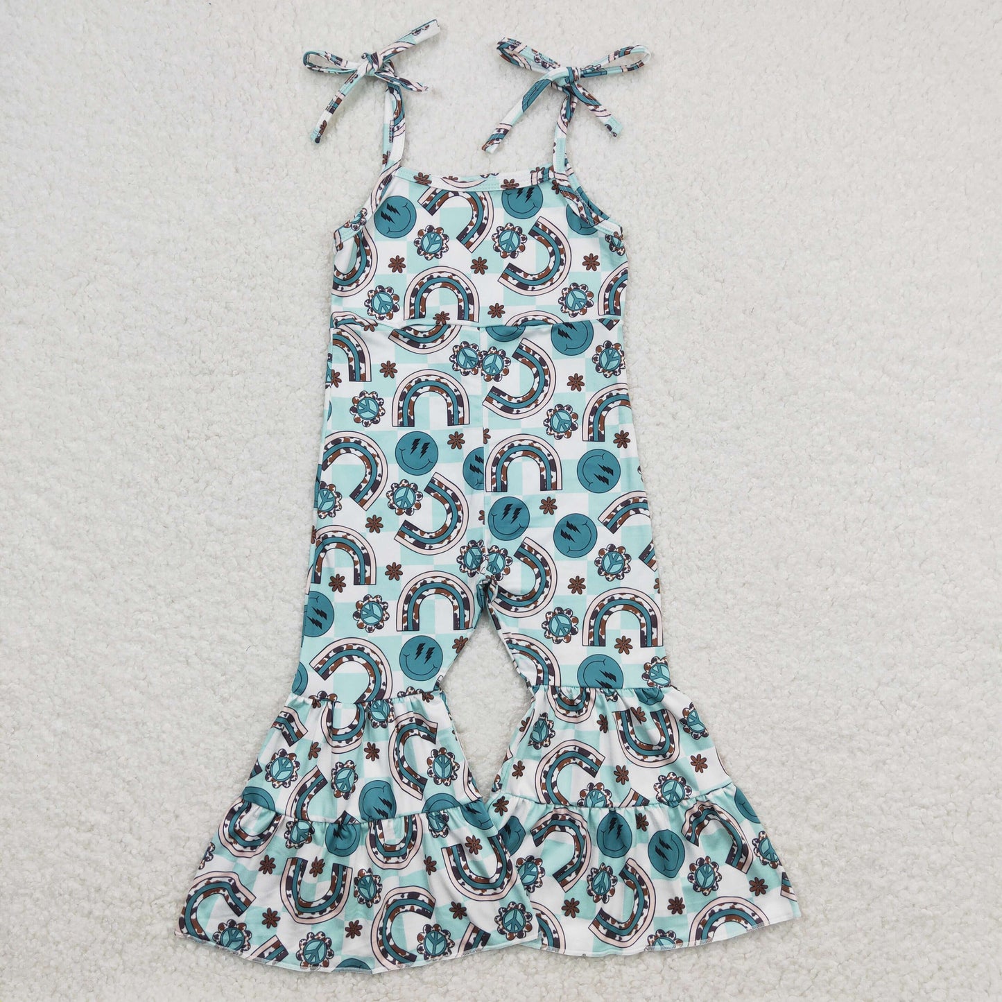 Blue smile Print Jumpsuit