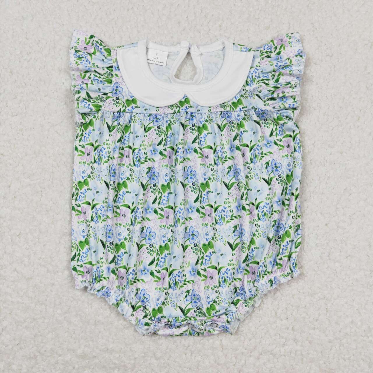 green flower Baby Romper