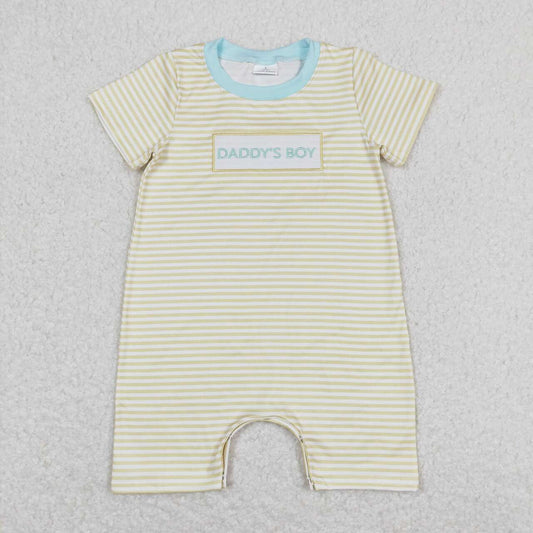 Embroidered ADDDY'S BOY Baby Romper