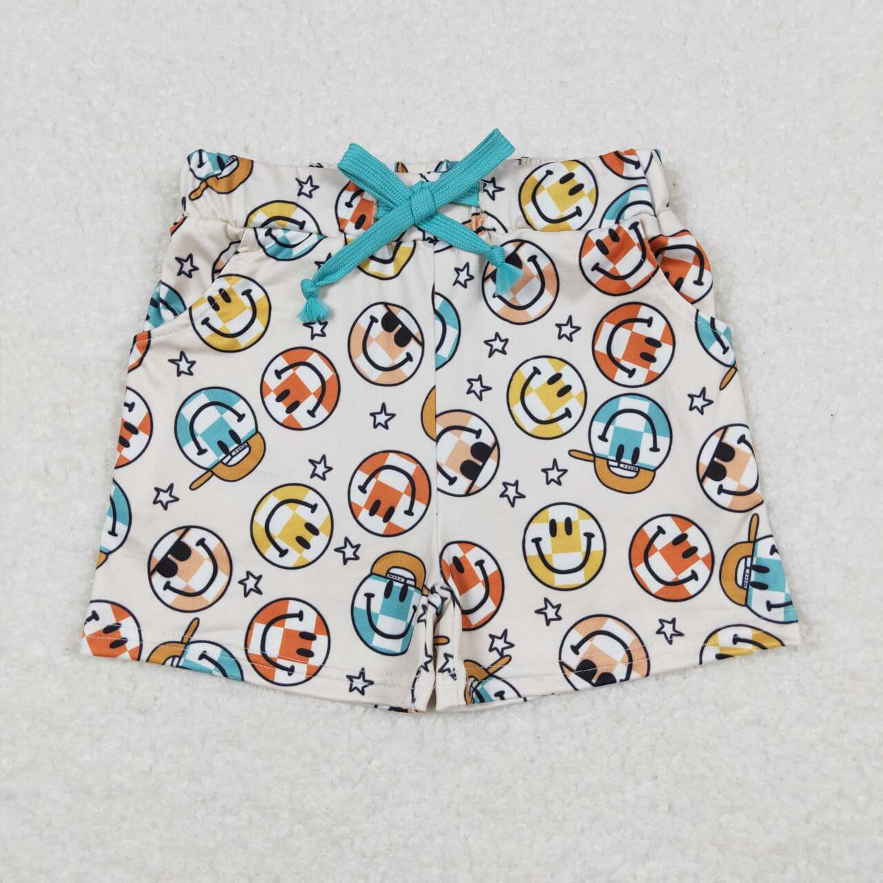 Colorful smile print Boy Short