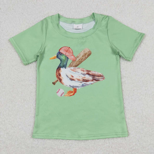 Green duck Print Short Shirt