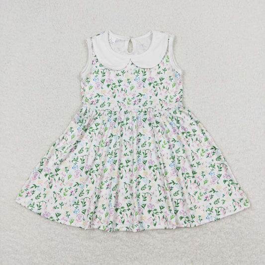 flower sleeveless Girls Dress