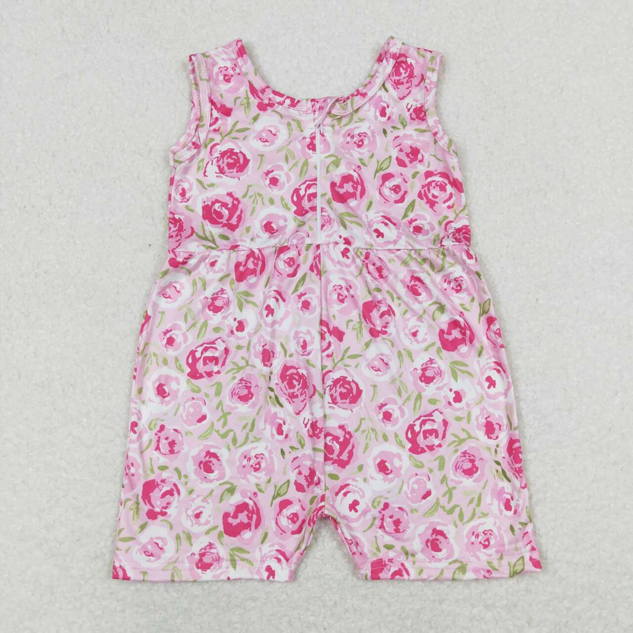 pink flower Girls Jumpsuit