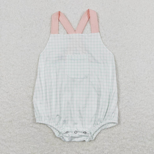 plaid print Baby Romper