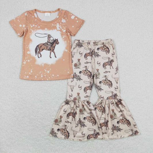 western horse bell pants Girls Set