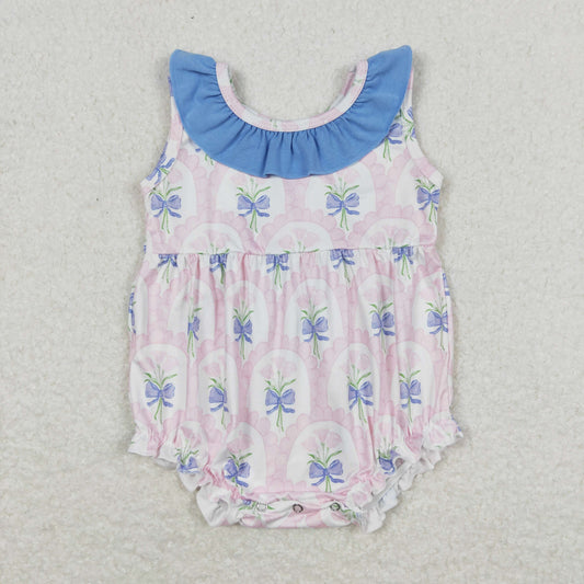 pink flower print Baby Romper